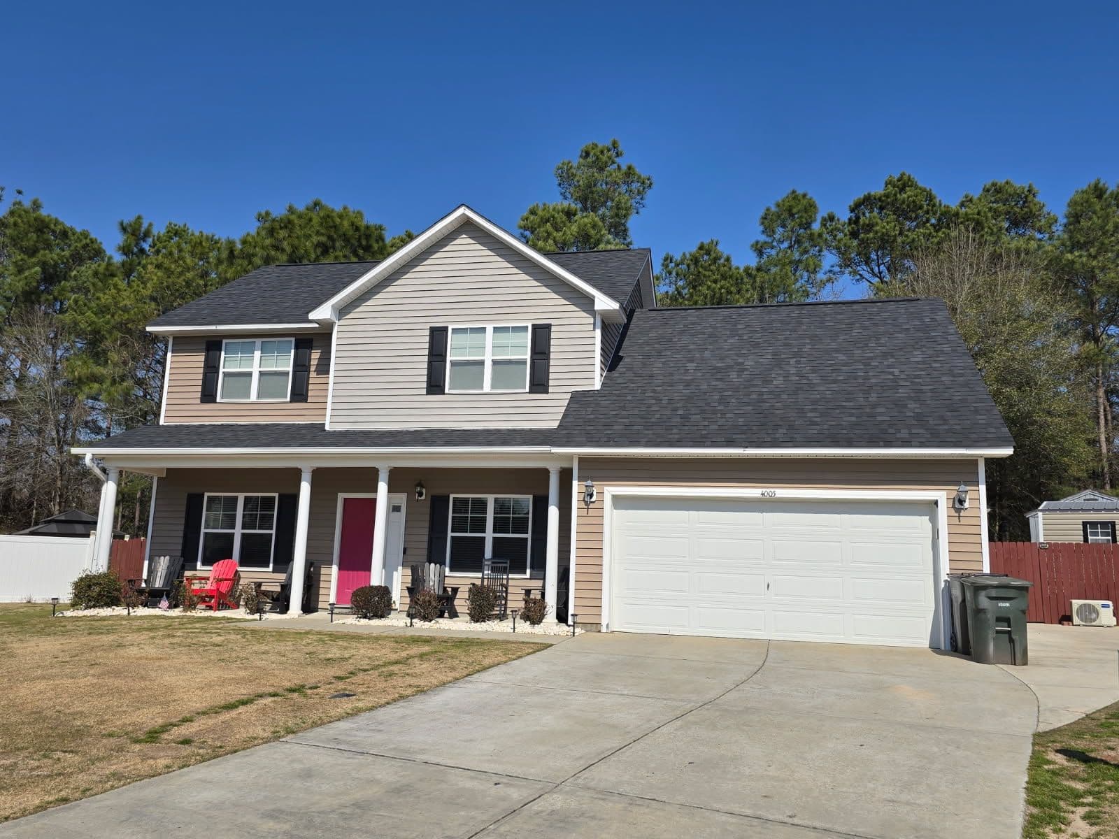 Storm-Damaged Roof Restored with Onyx Black Shingles image