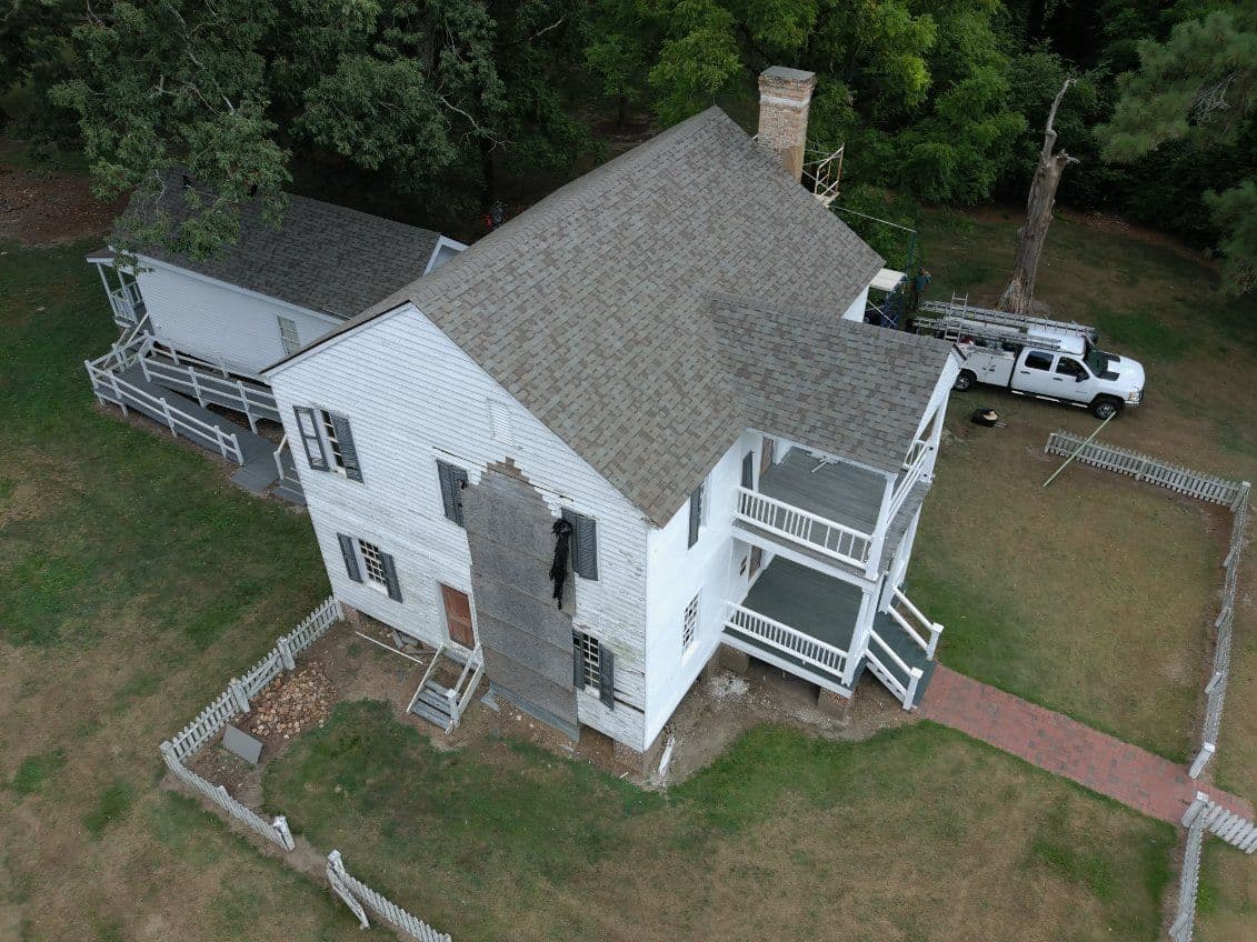 Gallery photos for Historic House Roof Renovation with Driftwood Shingles: Image #1